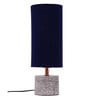 Vrikshya Blue Fabric Shade Table Lamp With Marble Base