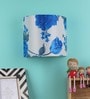 Raphael Blue Fabric Flush Mount Wall Light