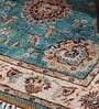 Blue Persian Faux Silk 3 ft x 5 ft Hand Woven Carpet