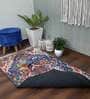 Blue Persian Faux Silk 5 ft x 7 ft Hand Woven Carpet