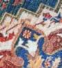 Blue Persian Faux Silk 5 ft x 7 ft Hand Woven Carpet