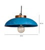 Blue Feather Cement Single Hanging Light