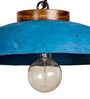 Blue Feather Cement Single Hanging Light