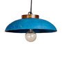 Blue Feather Cement Single Hanging Light
