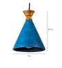 Blue Feather Cement Single Hanging Light
