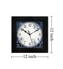 Modern Blue Fiber Square Wall Clock