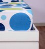 Blue Fitted 120 TC Cotton 1 Bedsheet & 2 Pillow Covers