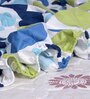 Blue Fitted 120 TC Cotton 1 Bedsheet & 2 Pillow Covers