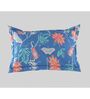 Blue Floral 144 TC 100% Cotton Single Bed Sized Bed Sheets With 1 Pillow Cover