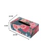 Blue Floral Combo Tissue Box Holder with  Set of 6 Coaster Set