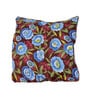 Blue Floral 100% Cotton 16 x 16 Inches Cushion Cover