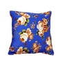 Blue Floral 100% Cotton 16 x 16 Inch Cushion Cover