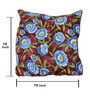 Blue Floral 100% Cotton 16 x 16 Inches Cushion Cover