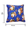 Blue Floral 100% Cotton 16 x 16 Inch Cushion Cover