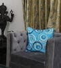 Blue Geometric 100% Cotton 16 x 16 Inches Cushion Cover