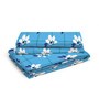 Blue Floral 104 TC Cotton Single Bed Sized Bed Sheets With 1 Pillow Cover