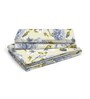 Blue Floral 104 TC Cotton Single Bed Sized Bed Sheets With 1 Pillow Cover