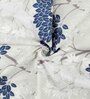 Blue Floral 144 TC Cotton Single Bedsheet with Pillow Cover