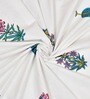 Blue Floral 144 TC Cotton King Bedsheet and 2 Pillow Cover