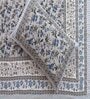 Blue Floral 144 TC Cotton King Bedsheet and 2 Pillow Cover