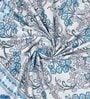 Blue Floral 144 TC Cotton King Bedsheet and 2 Pillow Cover