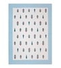 Blue Floral 144 TC Cotton King Bedsheet and 2 Pillow Cover