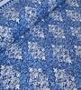 Blue Floral 144 TC Cotton King Bedsheet and 2 Pillow Cover