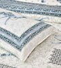 Blue Abstract 144 TC Cotton King Bedsheet and 2 Pillow Cover