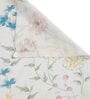 Blue Floral 144 TC Cotton Queen Sized Bed Sheets with 2 Pillow Covers