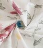 Blue Floral 144 TC Cotton Queen Sized Bed Sheets with 2 Pillow Covers