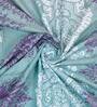 Blue Floral 144 TC Cotton Queen Sized Bedsheet with 2 Pillow Covers Florentine Collection