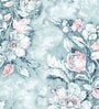 Blue Floral 144 TC Cotton Queen Sized Bed Sheets with 2 Pillow Covers