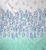 Blue Floral 144 TC Cotton Queen Sized Bed Sheets with 2 Pillow Covers