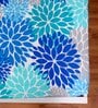 Blue Floral 144 TC Cotton Single Fitted Bedsheet With 1 Pillow Cover