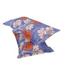 Blue Floral 144 TC Glace Cotton Queen Sized Double Bedsheet with 2 Pillow Covers