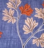 Blue Floral 144 TC Glace Cotton Queen Sized Double Bedsheet with 2 Pillow Covers