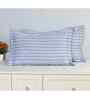 Blue Floral 144 TC Microfiber King Sized Bedsheet Bedsheet 2 Pillow Heaven Collection