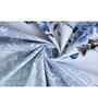 Blue Floral 144 TC Microfiber Queen Sized Bedsheet Bedsheet 2 Pillow Heaven Collection