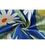 Blue Floral 144 TC Microfiber Queen Sized Bedsheet Bedsheet 2 Pillow Heaven Collection