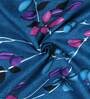Blue Floral 150 TC Microfiber Bedsheet With 2 Pillow Covers
