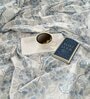 Blue Floral 160 TC Cotton Double Bedsheet with 2 Pillow covers