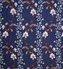 Blue Floral 160 TC Poly Cotton Single Bed Sized Bed Sheets With 1 Pillow Cover