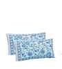 Blue Floral 180 TC Cotton  King Sized Bedsheet with 2 Pillow Covers