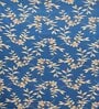 Blue Floral 180 TC Cotton Blend Single Sized Bedsheet With 1 Pillow Cover