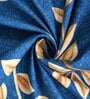 Blue Floral 180 TC Cotton Blend Single Sized Bedsheet With 1 Pillow Cover