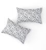 Blue Floral 180 TC Cotton King Bedhseet 2 pillow covers