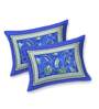 Blue Floral 180 TC Cotton King Size Bedsheet With 2 Pillow Cover