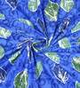 Blue Floral 180 TC Cotton King Size Bedsheet With 2 Pillow Cover