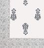 Blue Floral 180 TC Cotton King Size Bedsheet With 2 Pillow Cover