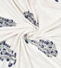 Blue Floral 180 TC Cotton King Size Bedsheet With 2 Pillow Cover